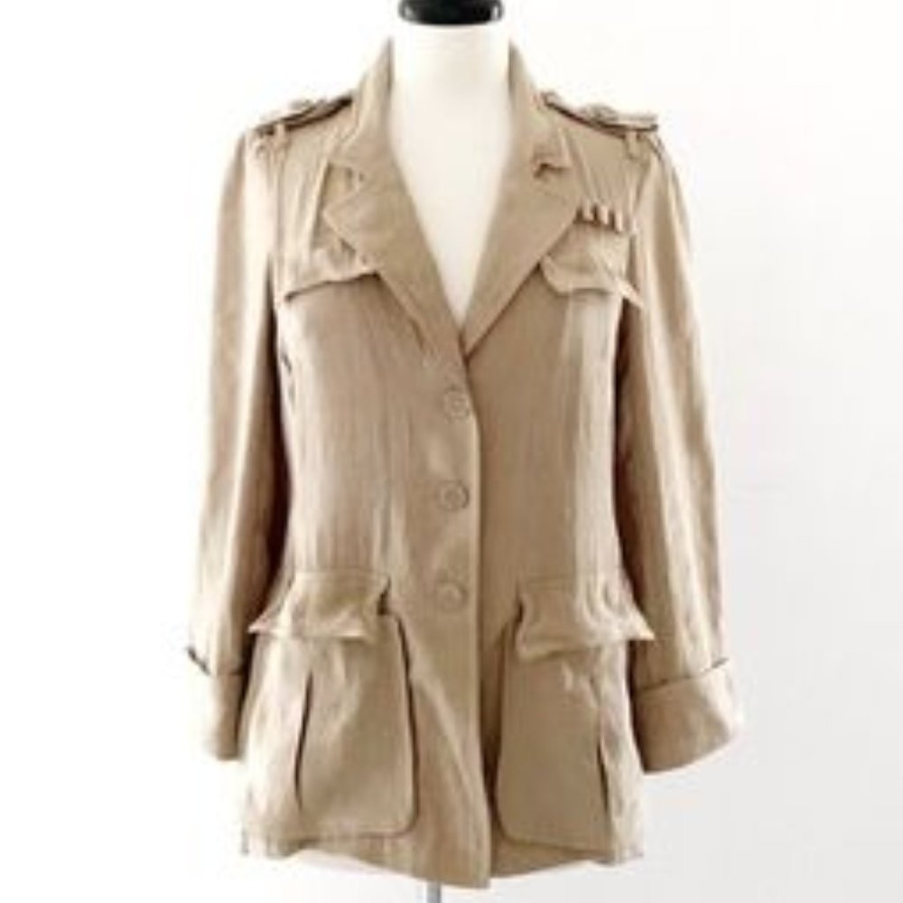 SALE YOANA BARASCHI  TAN MILITARY JACKET RARE